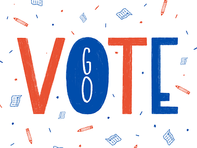 Go Vote design illustration politics procreate typography vote voter voting