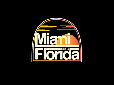 Miami design florida illustration logo miami typography vector vector art vector illustration