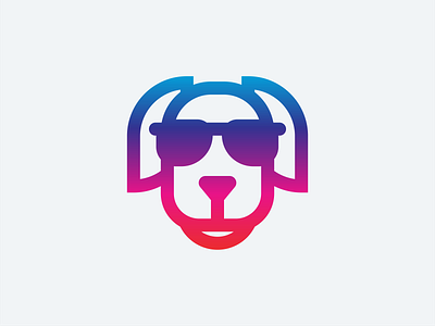 Funky Bitch design dog funky geometric geometry gradient icon logo suglasses vector