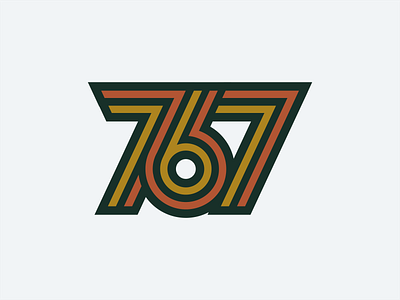 767 Collective 6 7 basketball branding design dutch geometric line logo number7 triple vector vintage