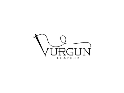Vurgun leather brand branding company design dribbble icon leather goods logo logoidea typography vector