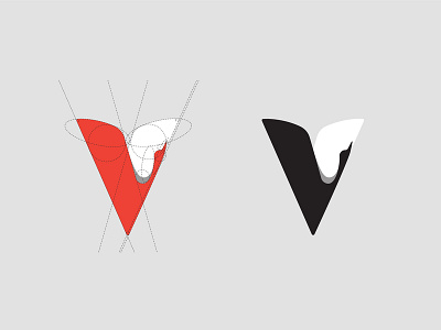 Crane + V crane design logo typography v logo vector