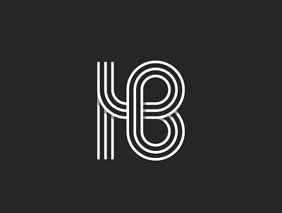 1 + B design logo mark vector