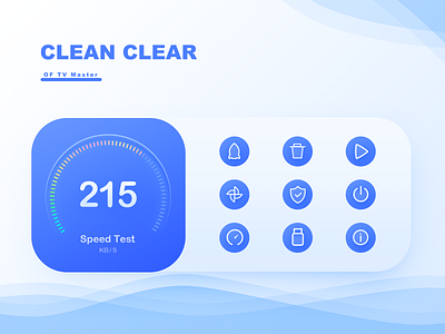 Tv Master cleaner clear disk icon play rocket speed test tv ui