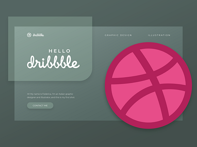 Hello, Dribbble! debut web design