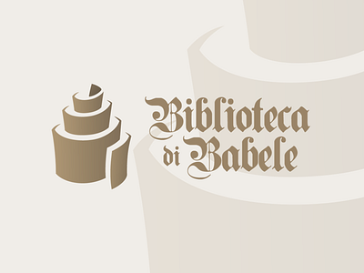 Biblioteca di Babele bookshop branding logo
