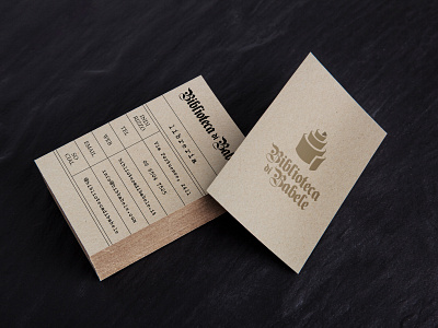 Biblioteca di Babele - Business Card bookshop branding business card