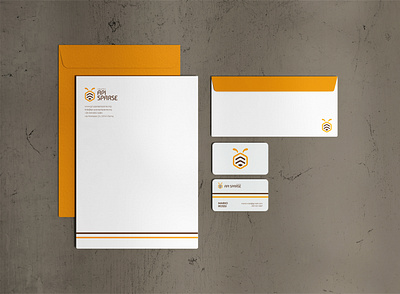 Api Sparse - Stationery branding business card letterhead logo design stationery