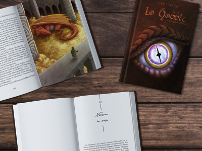 The Hobbit, illustrated book book design editorial design illustration illustrations layout the hobbit