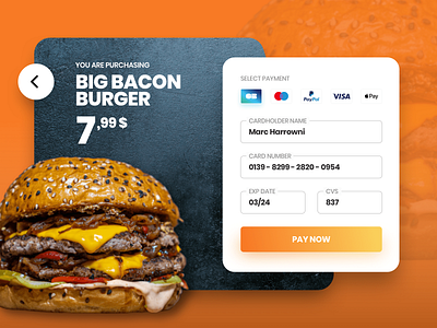 Checkout DailyUI Challenge 002 burger design desktop food order photoshop sketch ui ui design