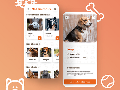 SPCA app 🐶🐱 adobe animals branding design mobile photoshop sketch ui ux