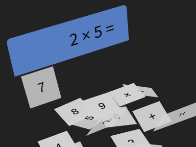 3D CSS Flat Calculator 3d calculator css3 flat math tiles