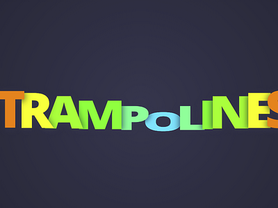 Trampolines colorful css fun typography