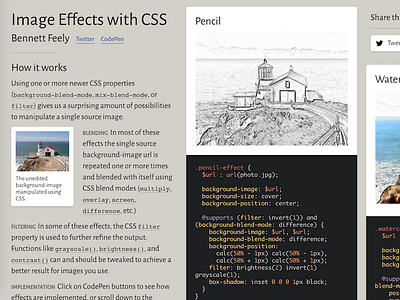 Image Effects with CSS css css3 effect lighthouse