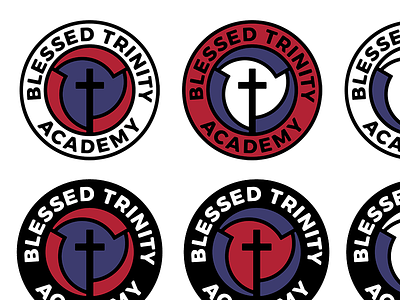 School Logo catholic cross logo school seal trinity