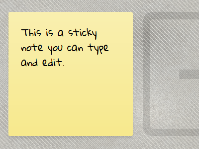 CSS3 Sticky Notes contenteditable css3 notes sticky note