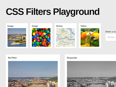 CSS Filters Playground css css3 filters