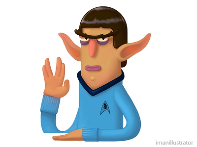 Spock art cg illustration spock startreck