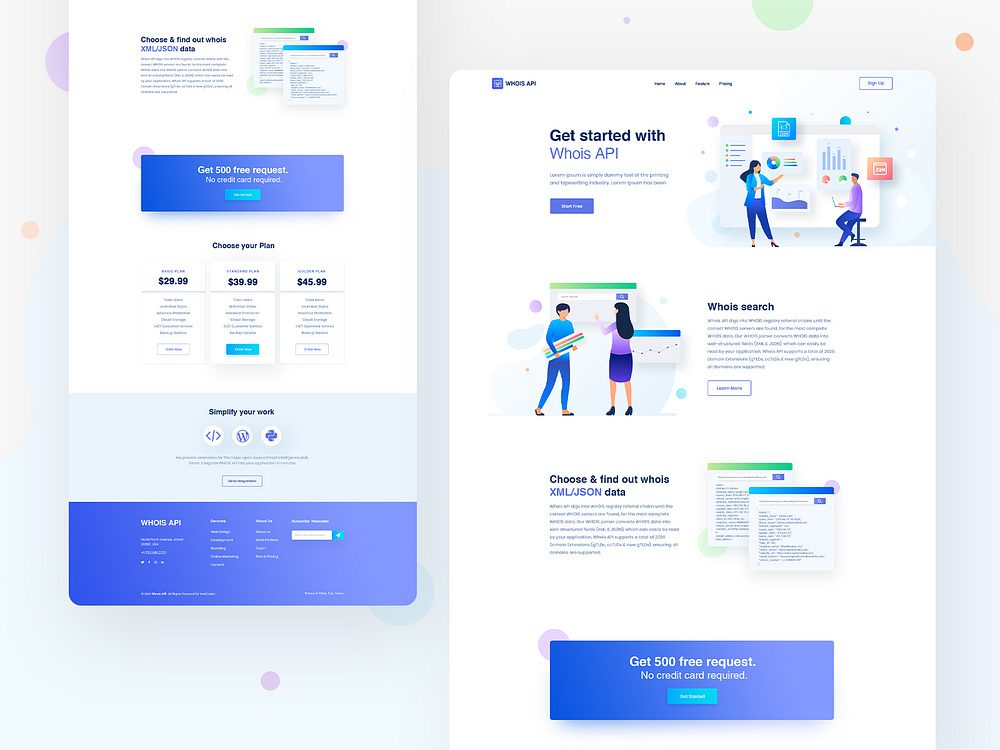 Api Landing Page designs, themes, templates and downloadable graphic ...