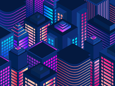 City At Night city graphic illustration isometric night city noms edit vector