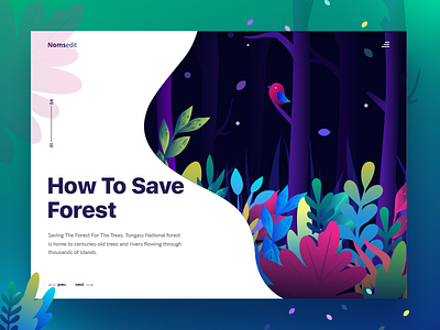 Save the Forest ( Concept ) froest gradient illustration ui vector