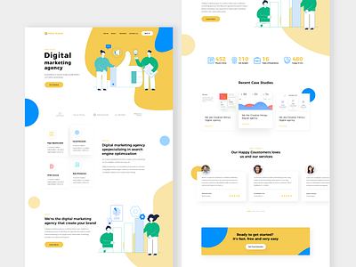 Digital Agency Landing Page digital agency digital marketing agency homepage design landing page design landing page ui nomsedit ui ux ui design website design