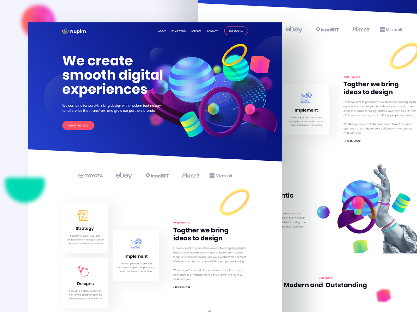 Landing Page by UIX Milon on Dribbble