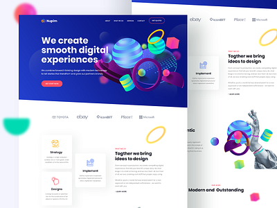 Landing Page 3d artist creative agency digital agency landing page landing page design uidesign user interface