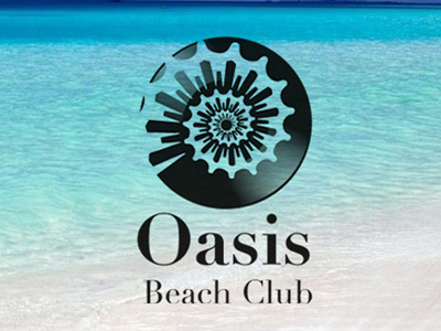 Logotype Beach Club beach club logo logotype ocean schell vinil