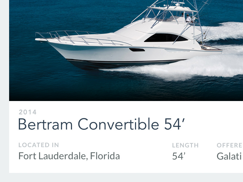 Boat Listing by Casey Zumwalt for Simple Focus on Dribbble