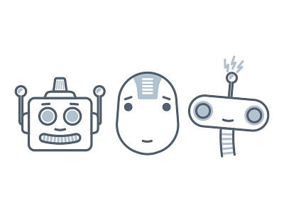 Robots flat illustration