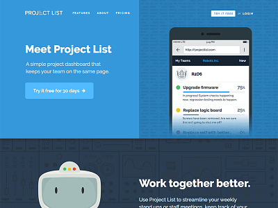 Project List marketing site