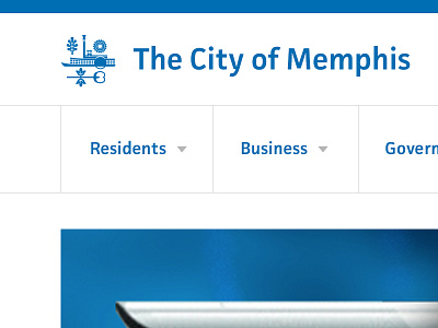 MemphisTN.gov blue facit fix flat redesign sans