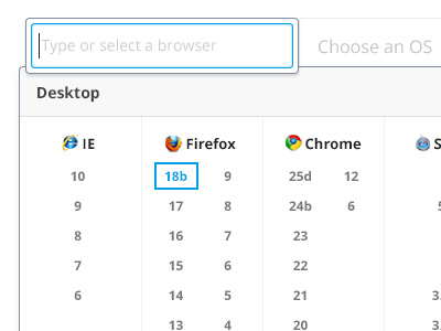 Type or select a browser blue grey minimal picker simple