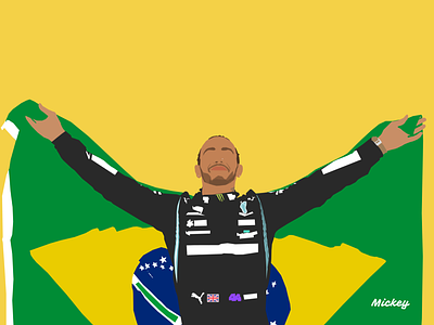 Lewis abstractart brazil brazilgp f1 illustration lewis hamilton