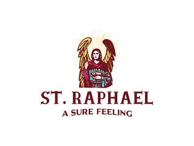 Saint Raphael - Elderly Care angel care elderly fish home logo logo design logodesign logos raphael saint seniors wings