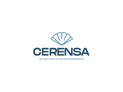 Cerensa - Shell Logo blink blue brand branding hidden logo logo design logodesign logodesigner negative space negative space logo negativespace pearl shell whitespace
