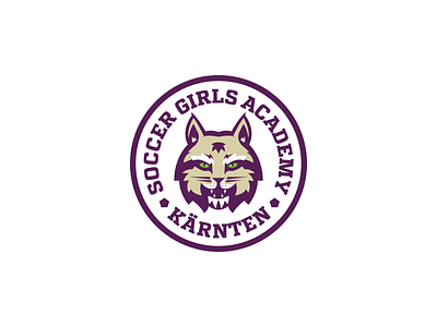 Soccer Girls Academy academy badge badge logo cat crest crest logo football girl girls logo logo design logodesign soccer