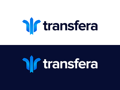 Transfera arrow arrow logo arrows branding fork illustrator logo logodesign logos logotype poseidon t transfer