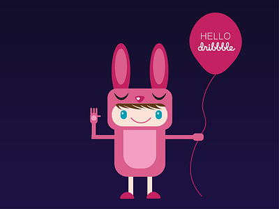 Hello Dribble bunneygirl firstshot hellodribble illustration