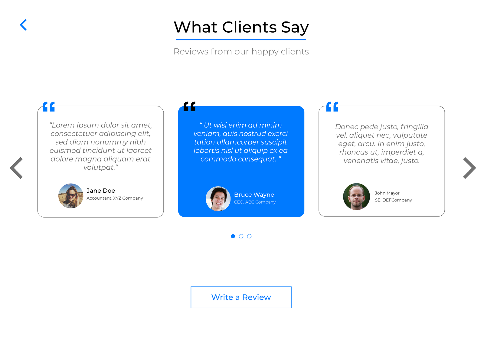 Testimonial Design for Desktop by Melisha Tissera on Dribbble