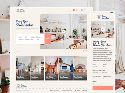 Landing Page for the guest-house "Terre d'ancêtre"