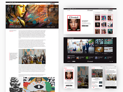 Magazine Website - L'Eventail Magazine #2 adobe xd clean design magazine minimal ui ux web website