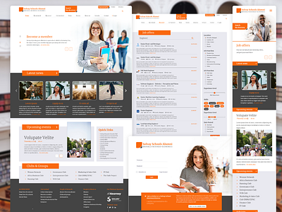 Landing Page for Solvay Schools Alumni adobe xd clean design minimal school university web website