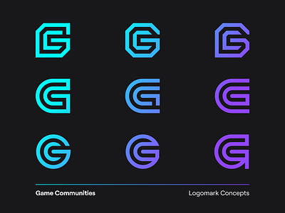 Game Communities Logo Concept brand communities design exploration game gc icon initial lettering lettermark logo modern symbol twitch type typography visual identity