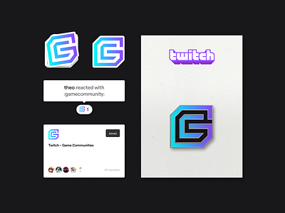 Game Communities Branding Concept brand branding communities design game gc icon lettering logo logotype mark modern symbol twitch type typography visual identity