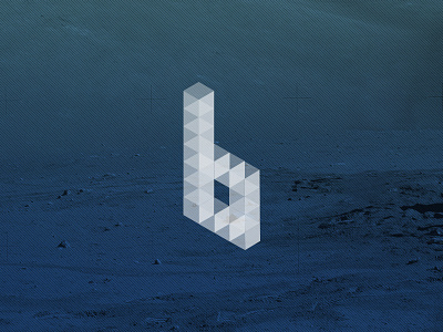 b/6 6 b brand cube. polygon dimension logo space visual identity