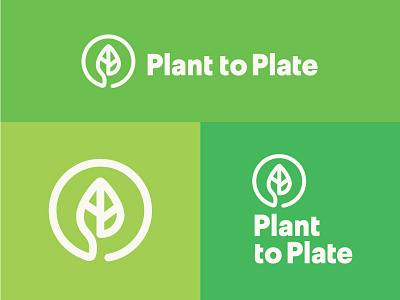 Plant to Plate Identity branding eat food green grow healthy leaf logo plant plate sustainable visual identity