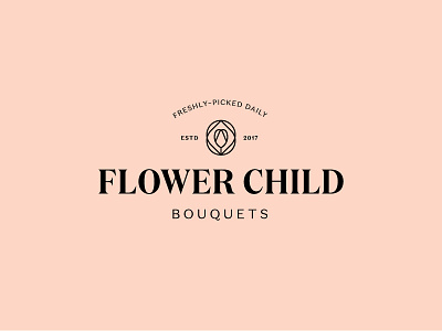 Flower Child Bouquets badge bouquets branding child floral flower garden graphic icon logo rose visual identity