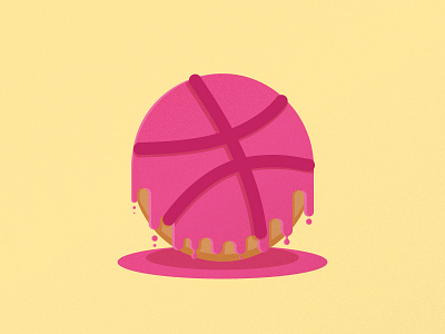 Dribbble Drippple basketball dribbble drip graphic illustration invites pixels playoff sticker stickermule texture